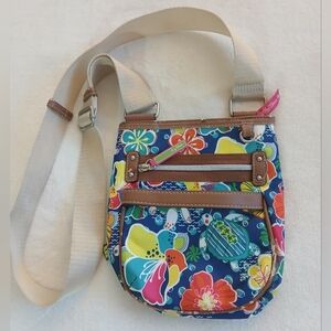 Lily Bloom Colorful Floral Mini Turtle Crossbody Bag